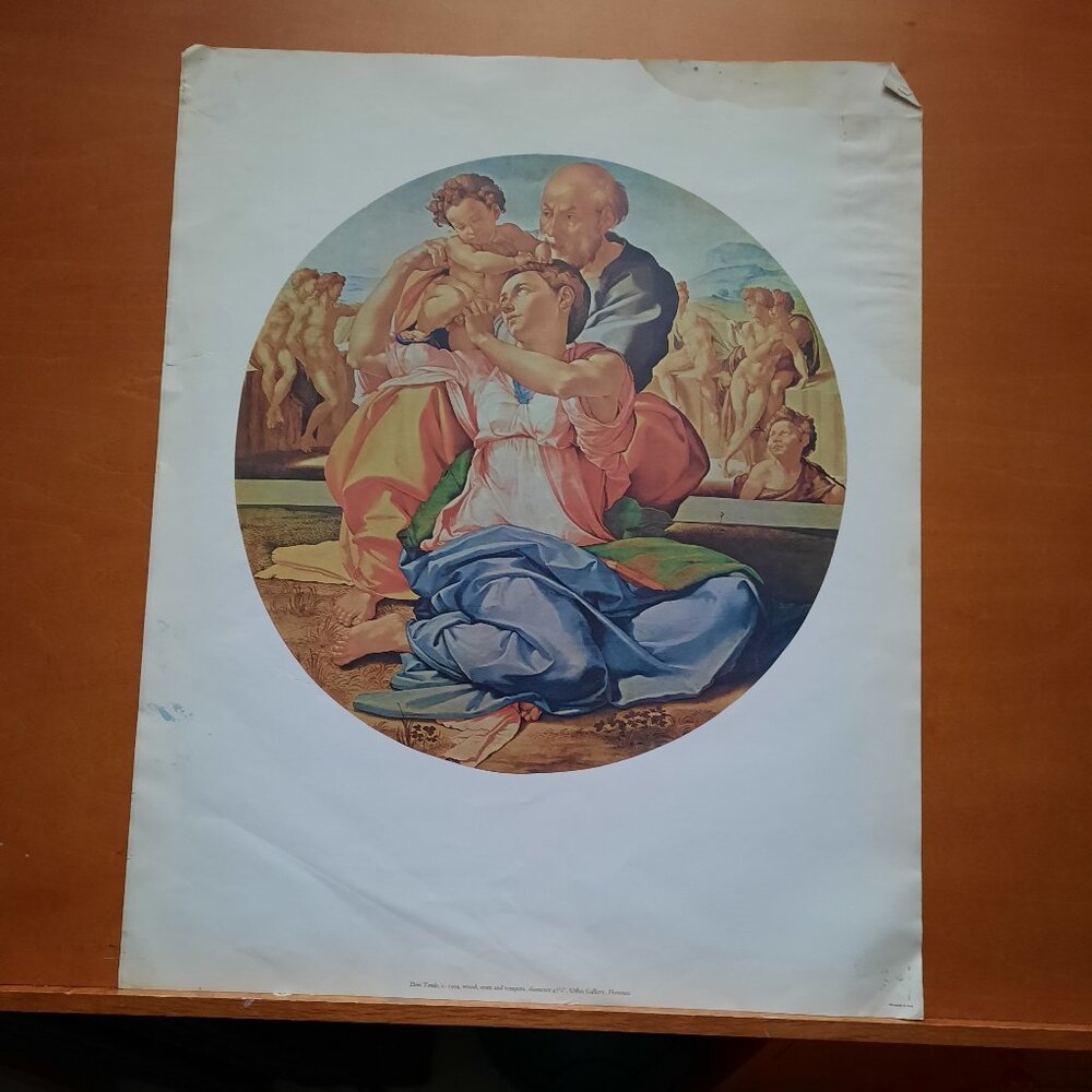 Art Print, "Doni Tondo (The Holy Family)" by Michelangelo